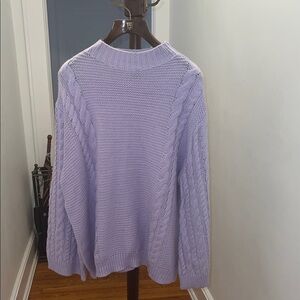 PrettyLittleThing Lilac Cable Knit Sweater